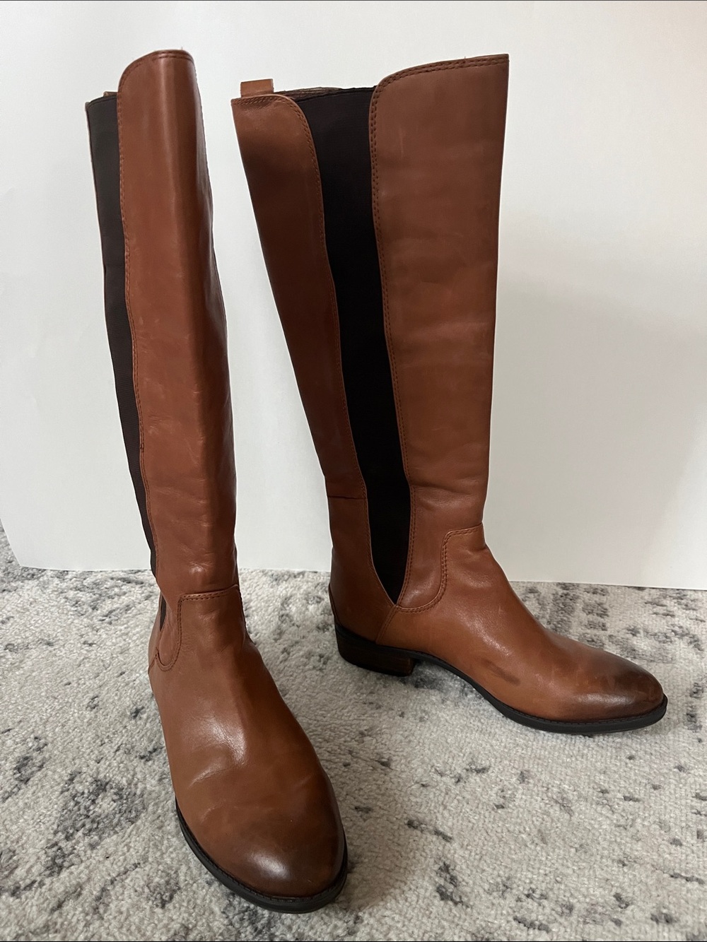 Sam Edelman Tall Two-Tone Brown Riding Boots